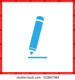 pencil icon vector EPS 10, abstract sign flat design,  illustration modern isolated badge for website or app - stock info graphics