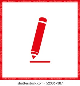 pencil icon vector EPS 10, abstract sign flat design,  illustration modern isolated badge for website or app - stock info graphics