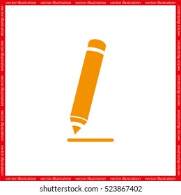 pencil icon vector EPS 10, abstract sign flat design,  illustration modern isolated badge for website or app - stock info graphics