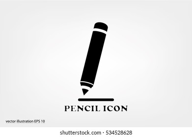 pencil icon vector EPS 10, abstract sign flat design,  illustration modern isolated badge for website or app - stock info graphics.