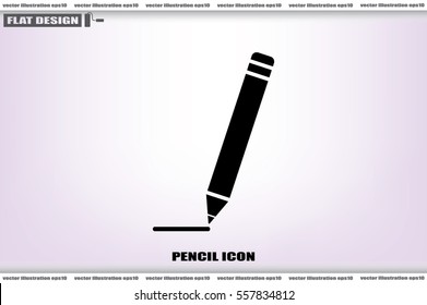 pencil icon vector EPS 10, abstract sign flat design,  illustration modern isolated badge for website or app - stock info graphics 