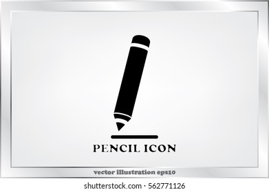 pencil icon vector EPS 10, abstract sign flat design,  illustration modern isolated badge for website or app - stock info graphics 