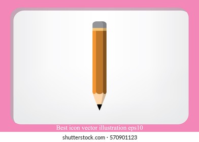 pencil icon vector EPS 10, abstract sign flat design,  illustration modern isolated badge for website or app - stock info graphics.