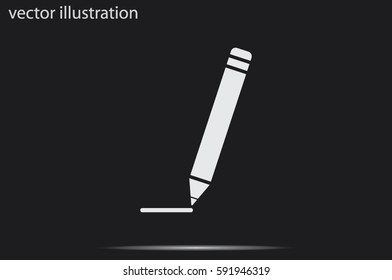 pencil icon vector EPS 10, abstract sign flat design,  illustration modern isolated badge for website or app - stock info graphics