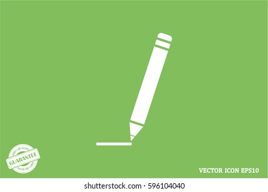 pencil icon vector EPS 10, abstract sign flat design,  illustration modern isolated badge for website or app - stock info graphics
