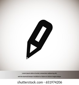 Pencil Icon, Vector EPS 10 illustration style