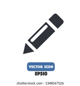 pencil icon, pencil vector. eps10