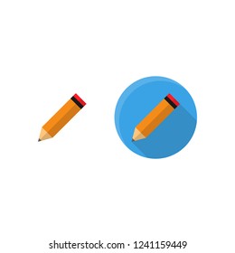Pencil icon. Vector flat design