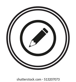 Pencil icon, vector. Flat design.