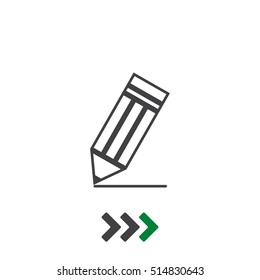 Pencil Icon Vector flat design style