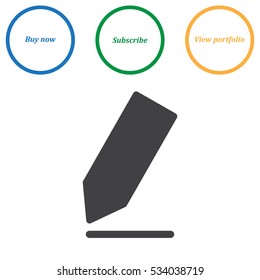Pencil Icon Vector flat design style