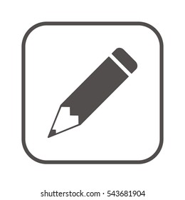 Pencil icon ,vector.  Flat design.