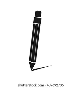 Pencil icon Vector. Flat vector illustration in black on white background. EPS 10