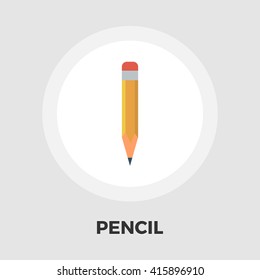 Pencil icon vector. Flat icon isolated on the white background. Editable EPS file. Vector illustration.
