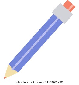 Pencil icon vector. Flat pen symbol isolated on white background. Sharpened crayon stationery for writing, sketching and drawing
