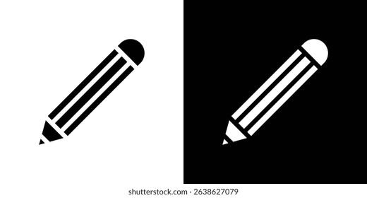 Pencil icon Vector in flat style. Collection silhouettes
