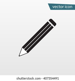 Pencil icon vector. Flat symbol isolated on white background. Trendy internet concept. Modern sign for web site button, mobile app, ui design. Logo illustration.