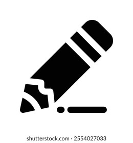 pencil icon. vector glyph icon for your website, mobile, presentation, and logo design.