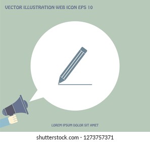 pencil icon , vector illustration