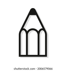 Pencil Icon .  Vector Illustration