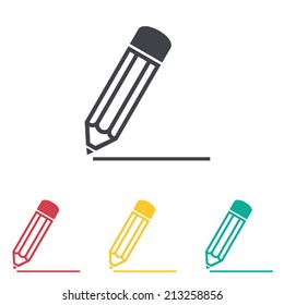 pencil icon , vector illustration
