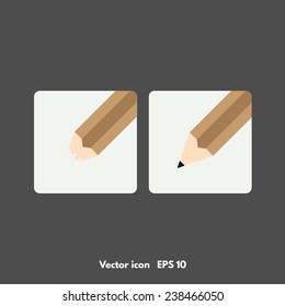 pencil icon, vector illustration