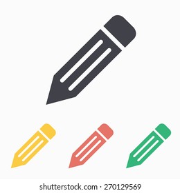 Pencil icon, vector illustration.