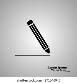 pencil icon, vector illustration