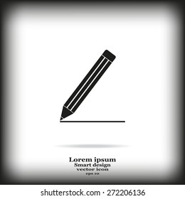 pencil icon, vector illustration
