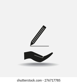 pencil icon , vector illustration