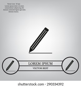 pencil icon , vector illustration