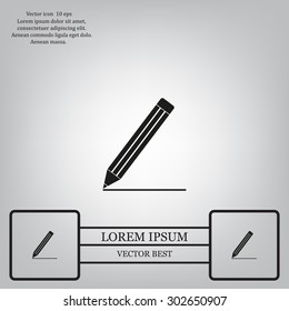 pencil icon , vector illustration