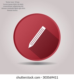 pencil icon, vector illustration