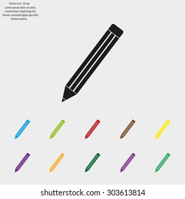 pencil icon , vector illustration