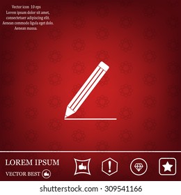 pencil icon , vector illustration