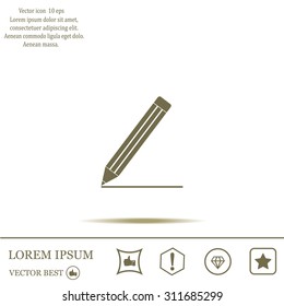 pencil icon , vector illustration