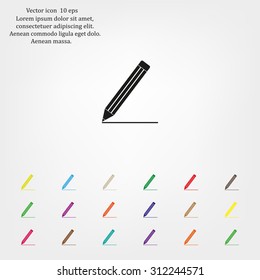 pencil icon , vector illustration