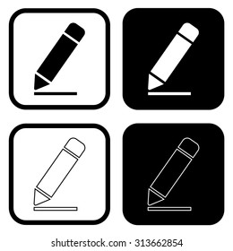 Pencil icon . Vector illustration