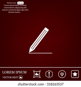 pencil icon , vector illustration