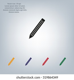 pencil icon, vector illustration