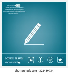 pencil icon , vector illustration