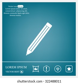 pencil icon , vector illustration