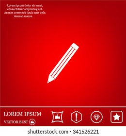 pencil icon , vector illustration