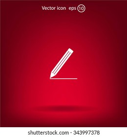 pencil icon, vector illustration