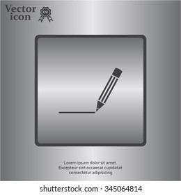 pencil icon, vector illustration