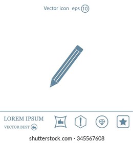 pencil icon, vector illustration