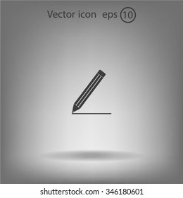pencil icon, vector illustration