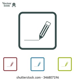 pencil icon , vector illustration