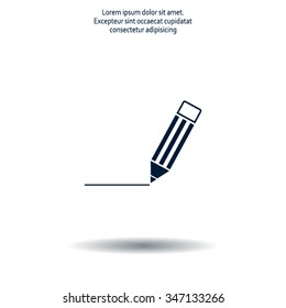 pencil icon , vector illustration