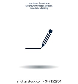 pencil icon , vector illustration